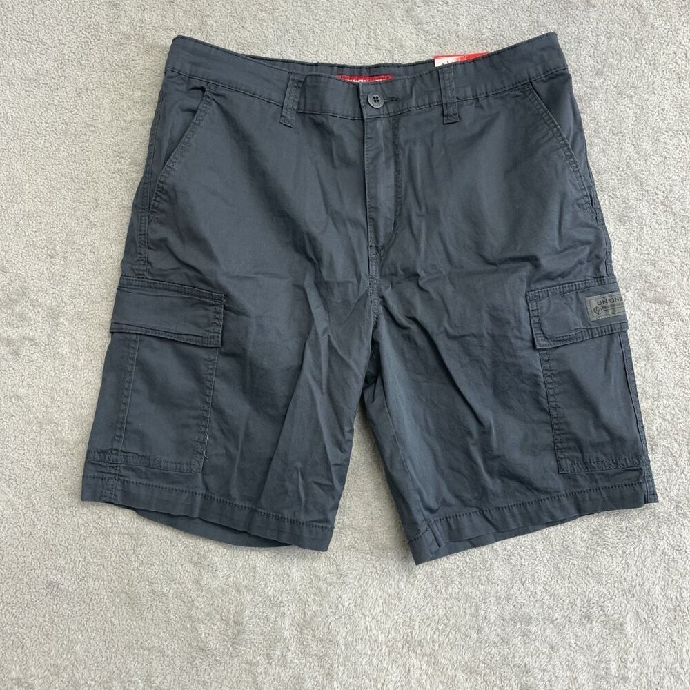 NEW Unionbay Men's Size 34 Cargo Shorts Blue Cotton Spandex Blend - Picture 2 of 8